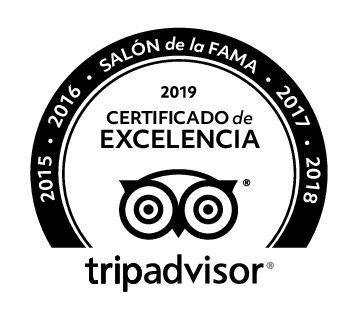 Certificado de excelencia TripAdvisor 2019 y Salón de la Fama